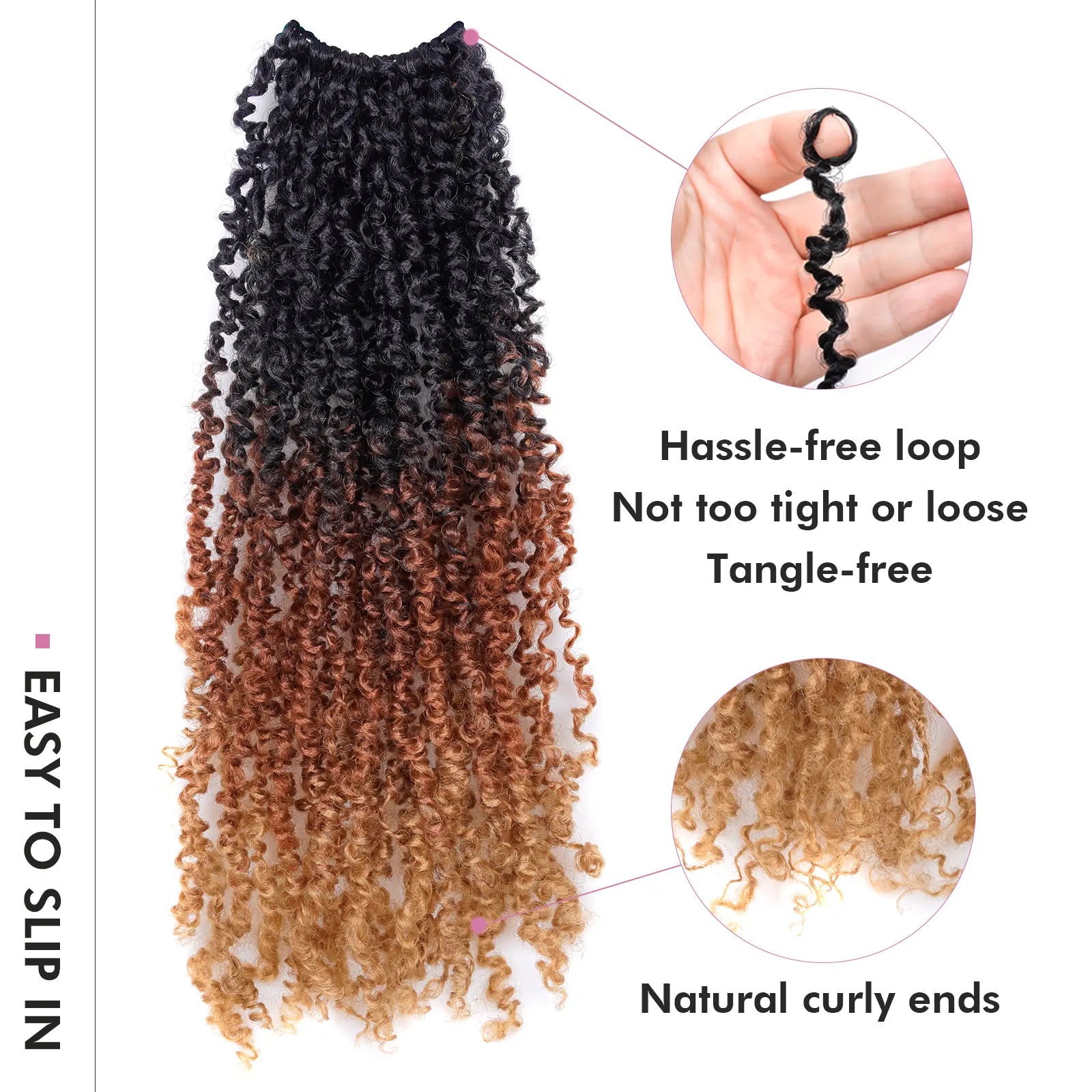 1 Pack YT | Toyotress® Yanky Twist Pre Looped Mini Passion Twist Short Passion Twist Crochet Braids Synthetic Hair Extensions Toyotress